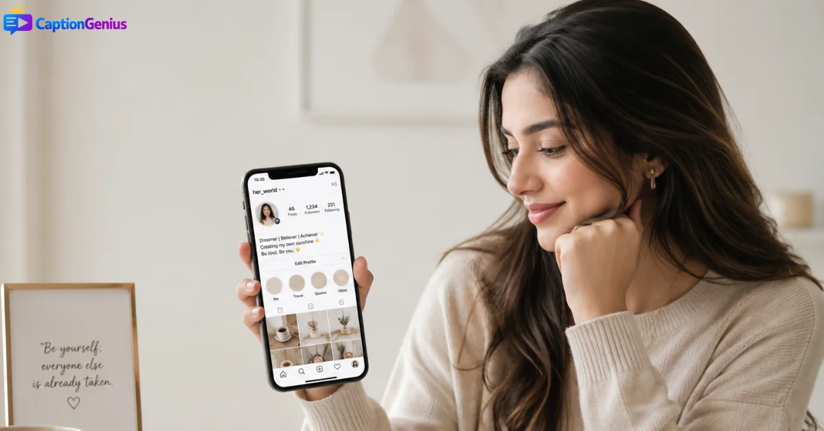 Minimalist 2 Line Bio for Instagram for Girls