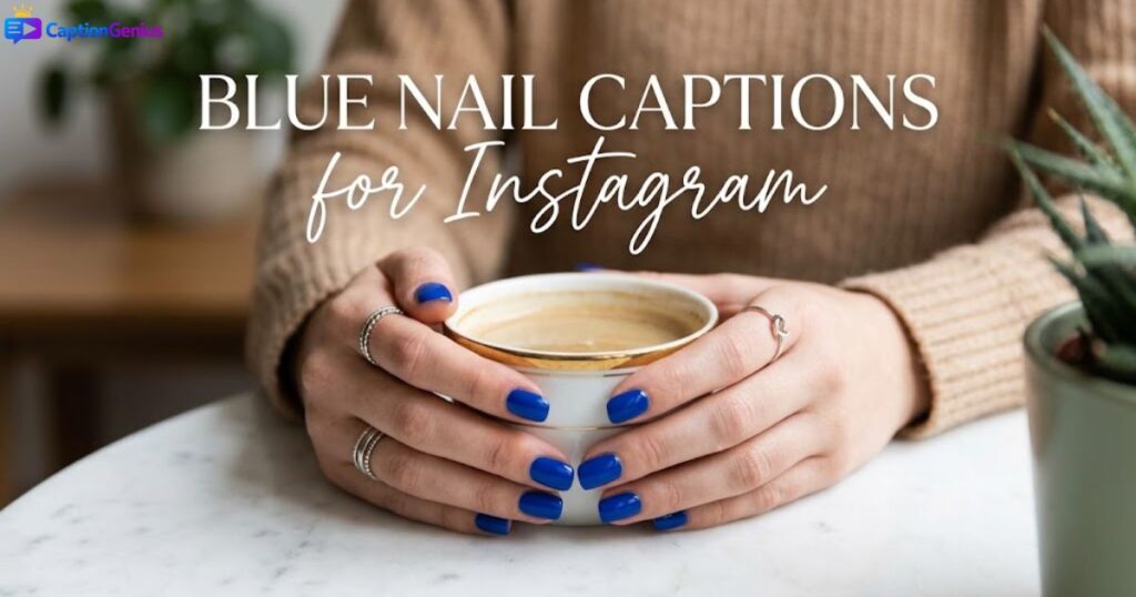 blue-nail-captions-for-instagram