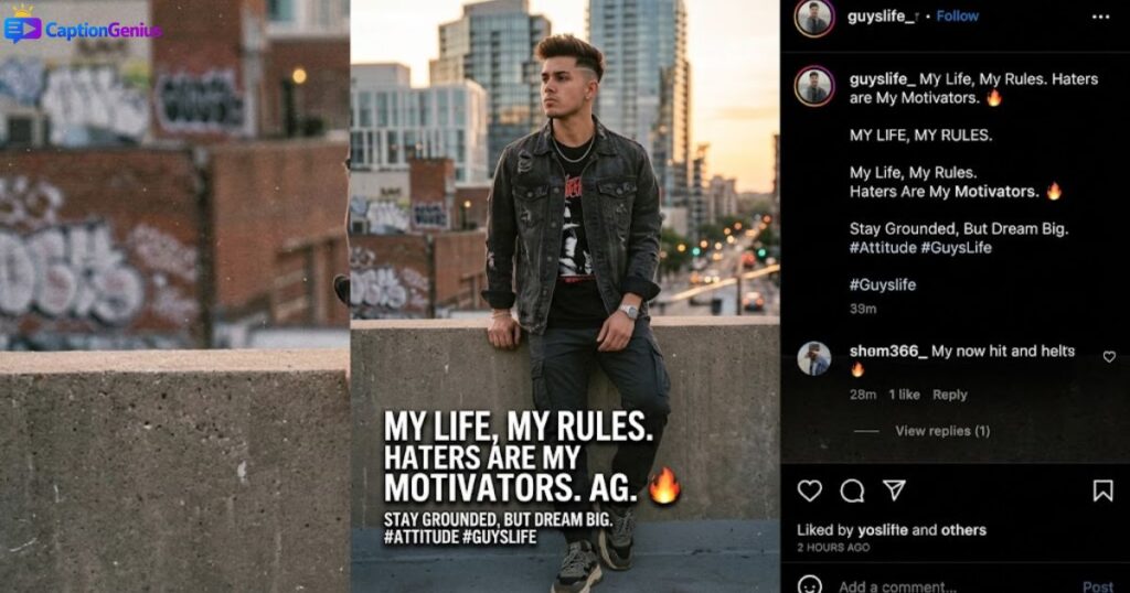 Attitude Instagram Captions for Guys🔥